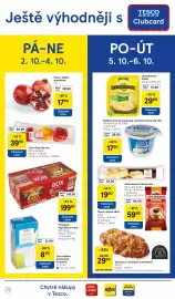 Tesco leták týden 40 Strana 14: Mlékárna Kunín Zakysaná smetana krémovitá 15% €1.790,00, Tesco paprika mix €39,90