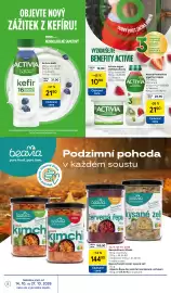 Tesco leták | Alkohol Strana 8: Beavia Kimchi klasik €144,90, Activia Probiotický jogurtový nápoj €21,90