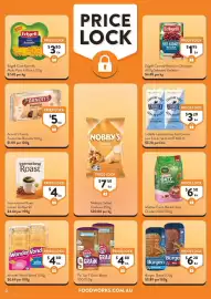 Foodworks catalogue week 40 Page 6: Burgen Bread €6,20, Mother Earth Baked Oaty Clusters €6,50