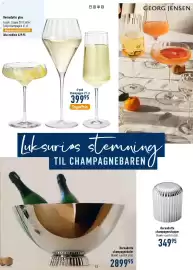 Imerco tilbudsavis Side 13: Bernadotte champagnekøler €2.899,95, Bernadotte glas €399,95