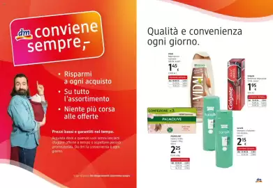 Volantino dm drogerie markt Pagina 2: Colgate dentifricio sbiancante €1,95, Palmolive sapone solido €2,25