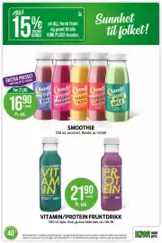 Kiwi kundeavis uke 40 Side 15: VITAMIN/PROTEIN FRUKTDRIKK €21,90, SMOOTHIE €16,90
