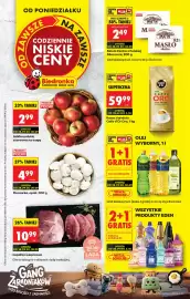 Biedronka gazetka tydzień 40 Strona 1: Kawa ziarnista Cafe d'Or Oro €59,99, Masło Ekstra z Polskiej Mleczarni €2,49