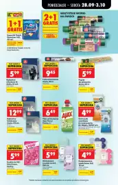 Biedronka gazetka tydzień 40 Strona 101: Ściereczki nawilżane Mr Magic €4,99, Rękawice lateksowe Zosia €12,99