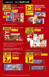 Biedronka gazetka tydzień 40 Strona 12: Czekolada Nussbeisser €7,49, Czekolada Kinder €4,99