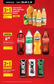 Biedronka gazetka tydzień 40 Strona 14: Napój gazowany €6,99, Wszystkie soki, nektary i napoje Riviva