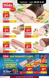 Biedronka gazetka tydzień 40 Strona 33: Szynka z indykiem prasowana Duda €1,69, Schab klasyczny Duda €3,79
