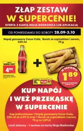 Biedronka gazetka tydzień 40 Strona 51: Napój gazowany Coca-Cola €4,99, W ZESTAWIE €1,89