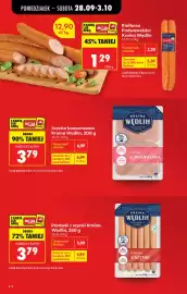 Biedronka gazetka tydzień 40 Strona 6: Szynka konserwowa Kraina Wędlin €3,79, Parówki z szynki Kraina Wędlin €3,79