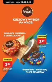 Biedronka gazetka tydzień 40 Strona 78: Praliny Tiki Taki Wawel na wage €3,49, Praliny Kasztanki Wawel €3,49
