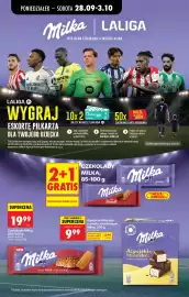 Biedronka gazetka tydzień 40 Strona 81: Milka Alpejskie Mleczko o smaku waniliowym €9,99, Czekolady Milka