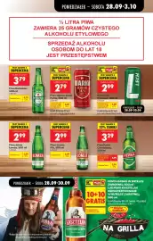 Biedronka gazetka tydzień 40 Strona 91: Piwo Lech Premium €2,99, Piwo Warka Jasne Pełne €2,79