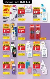 Biedronka gazetka tydzień 40 Strona 92: Żel pod prysznic NIVEA €11,99, Żel pod prysznic Linda €8,99