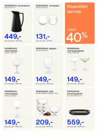 Jernia kundeavis Side 13: ROSENDAHL champagneglass €249,00, ROSENDAHL serveringsbrett €799,00
