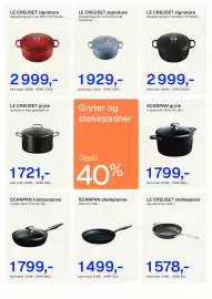 Jernia kundeavis Side 4: LE CREUSET gryte €2.649,00, SCANPAN gryte €2.599,00