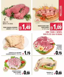 Volantino PrestoFresco Pagina 3: Spiedini Rustici Misti (Pollo-Suino) €1,09, Faraona T/Z €0,89