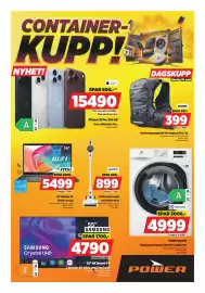 POWER kundeavis uke 40 Side 1: Hydreringsryggsekk for løping S/M/L/XL €399,00, IPhone 18 Pro 256 GB €15.490,00