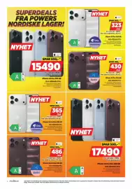 POWER kundeavis uke 40 Side 2: IPhone 18 Pro 256 GB €15.490,00, IPhone 18 Pro Max 256 GB €17.990,00
