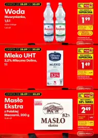 Biedronka gazetka tydzień 40 Strona 3: Mleko UHT Mleczna Dolina €1,49, Masło Ekstra €2,49