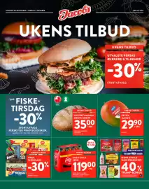 Jacobs kundeavis uke 40 Side 1: STORT UTVALG TACO-PRODUKTER, FISKE-TIRSDAG