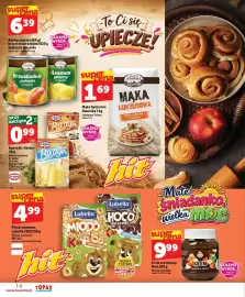 Topaz Express gazetka tydzień 40 Strona 14: Budyń Dr. Oetker €0,99, Brzoskwinie połówki w syropie Spiżarnia Dworska €6,39