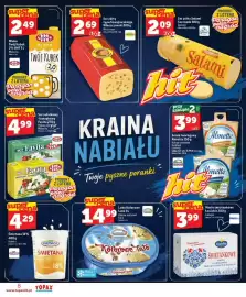 Topaz Express gazetka tydzień 40 Strona 8: Ser Włoszczowski typu Szwajcarskiego €2,69, Śmietana 18% Piątnica €4,29