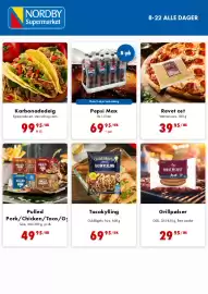 Nordby Supermarket kundeavis uke 40 Side 1: Karbonadedeig €99,95, Tulip Pulled Pork/Chicken/Taco/Gy €49,95