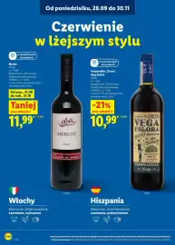Lidl gazetka | Alkohole Strona 18: MERLOT €11,99, Tempranillo „Circus”, Vega Eslora €10,99
