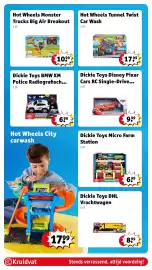 Kruidvat folder | Speelgoed Pagina 11: Dickie Toys Disney Pixar Cars RC Single-Drive €9,99, Dickie Toys DHL Vrachtwagen €8,99