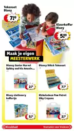 Kruidvat folder | Speelgoed Pagina 21: Nickelodeon paw patrol silky crayons €2,99, Bluey stationery koffertje €5,99