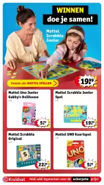 Kruidvat folder | Speelgoed Pagina 35: Mattel scrabble junior spel €19,99, Mattel scrabble original €22,99