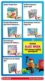 Kruidvat folder | Speelgoed Pagina 38: Ravensburger Colorino Peppa Pig €12,99, Goliath nickelodeon paw patrol sequence €9,99
