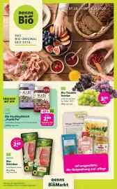 Denn's Biomarkt Flugblatt Seite 1: ALLOS Bio-Fruchtaufstrich „Frucht Pur“ €2,99, BioSchinken €2,49