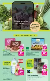 Denn's Biomarkt Flugblatt Seite 2: Ökoland Bio-Erdäpfel-Klassiker €2,50, MadeGood Bio-Müsliriegel €2,55