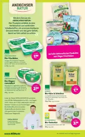 Denn's Biomarkt Flugblatt Seite 8: Andechser Natur Bio-Ziegen-camembert €2,89, Bio-Teebutter €3,59