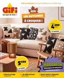 Catalogue GiFi | Gifi 29-09-2026 / 12-10-2026 page 1: Lampe €5,99, Coussin €4,99