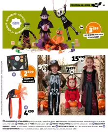 Catalogue GiFi | Gifi 29-09-2026 / 12-10-2026 page 25: Déguisement vampire fille €15,99, Gifi gnome farceur d’halloween €3,99
