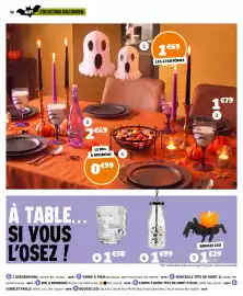 Catalogue GiFi | Gifi 29-09-2026 / 12-10-2026 page 32: 2 décorations €1,69, Bouteille tête de mort 1l €2,49