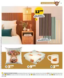 Catalogue GiFi | Gifi 29-09-2026 / 12-10-2026 page 5: Plaid €9,95, Les 5 panneaux décoratifs en bois €12,99