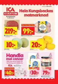 ICA Kvantum reklamblad vecka 41 Sida 1: Vitkål €10,00, Kronfågel Färsk Kycklingbröstfilé €99,00