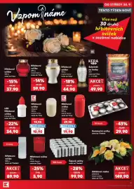 Kaufland leták týden 40 Strana 7: K Classic hřbitovní svíčka olejová €19,90, Krab illuminační svíčky €29,90
