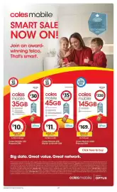 Coles catalogue week 40 Page 47: Coles Mobile 145GB Prepaid Sim €169,00, Optus X-Start 5 €79,00