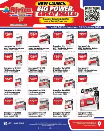Africa Cash and Carry catalogue week 39 Page 1: Energizer 12v A27 1'S Alkaline Battery €26,99