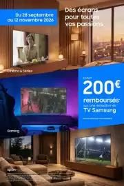 Catalogue MDA page 1: Samsung - sur une sélection de tv €200,00