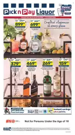 Pick n Pay Liquor catalogue week 40 Page 1: Don Julio Reposado Tequila 750ml €899,99, Don Julio Blanco Tequila 750ml €699,99