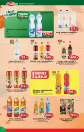 Real akciós újság Oldal 14: Mizse ásványvíz €119,00, Piroска szörp €699,00