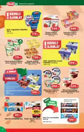 Real akciós újság Oldal 4: Danone joghurt €549,00, Oké! túró rudi €99,00