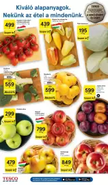 Tesco akciós újság hét 40 Oldal 2: Magyar fürtös bébi-szilvaparadicsom €499,00, Magyar lecsópaprika €439,00