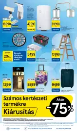 Tesco akciós újság hét 40 Oldal 30: Szerszámoslada €5.499,00, Kärcher ablakmosó €18.990,00