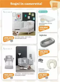 Volantino Iperbimbo Pagina 14: Azzurra Lettino + Bagnetto Funky + Piumone Funky €749,00, Inglesina Welcome Pod €119,00